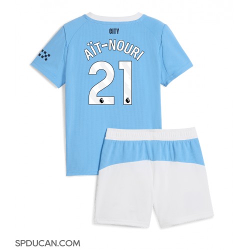 Dječji Nogometni Dres Manchester City Rayan Ait-Nouri #21 Domaci 2025-26 Kratak Rukav (+ Kratke hlače)